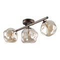 Lustre de teto de montagem superficial LAVA 3xG9/8W/230V bronze/bege fumê