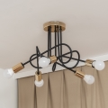 Lustre de teto de sobrepor OXFORD 5xE27/15W/230V dourado/preto