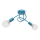 Lustre de teto infantil OXFORD 2xE27/15W/230V azul