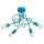 Lustre de teto infantil OXFORD 5xE27/15W/230V azul