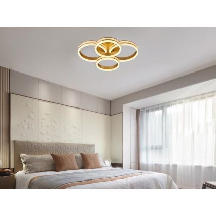Lustre de teto LED dimerizável, de montagem superficial, LED/150W/230V 3000-6500K + comando remoto