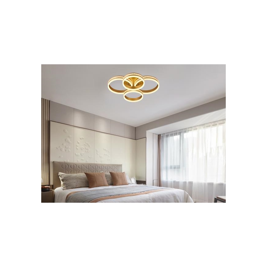 Lustre de teto LED dimerizável, de montagem superficial, LED/150W/230V 3000-6500K + comando remoto