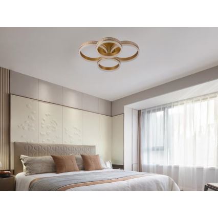 Lustre de teto LED dimerizável, de montagem superficial, LED/150W/230V 3000-6500K + comando remoto