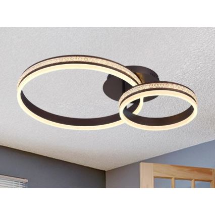 Lustre de teto LED dimerizável de sobrepor LED/110W/230V 3000-6500K + controlo remoto