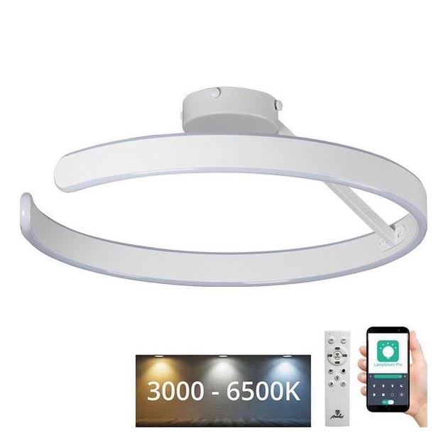 Lustre de teto LED dimmerizável LED/72W/230V 3000-6500K branco + controlo remoto