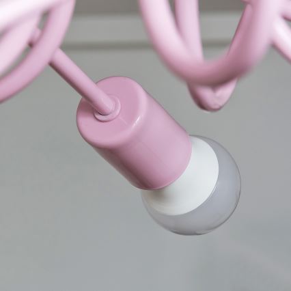 Lustre de teto OXFORD 5xE27/15W/230V rosa