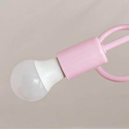 Lustre de teto sobreposto OXFORD 2xE27/15W/230V rosa