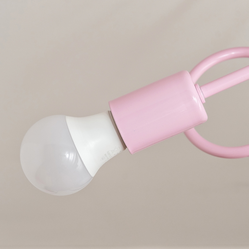 Lustre de teto sobreposto OXFORD 2xE27/15W/230V rosa