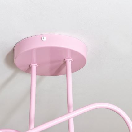 Lustre de teto sobreposto OXFORD 2xE27/15W/230V rosa