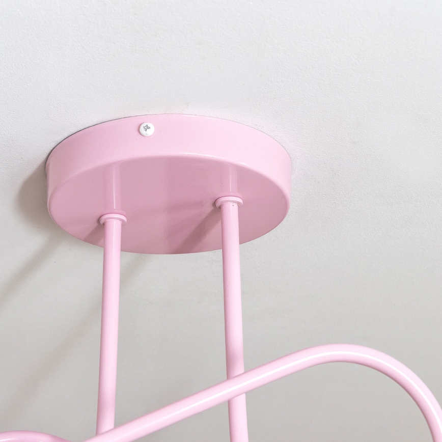 Lustre de teto sobreposto OXFORD 2xE27/15W/230V rosa