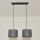 Lustre em cabo ALBA 2xE27/15W/230V cinzento