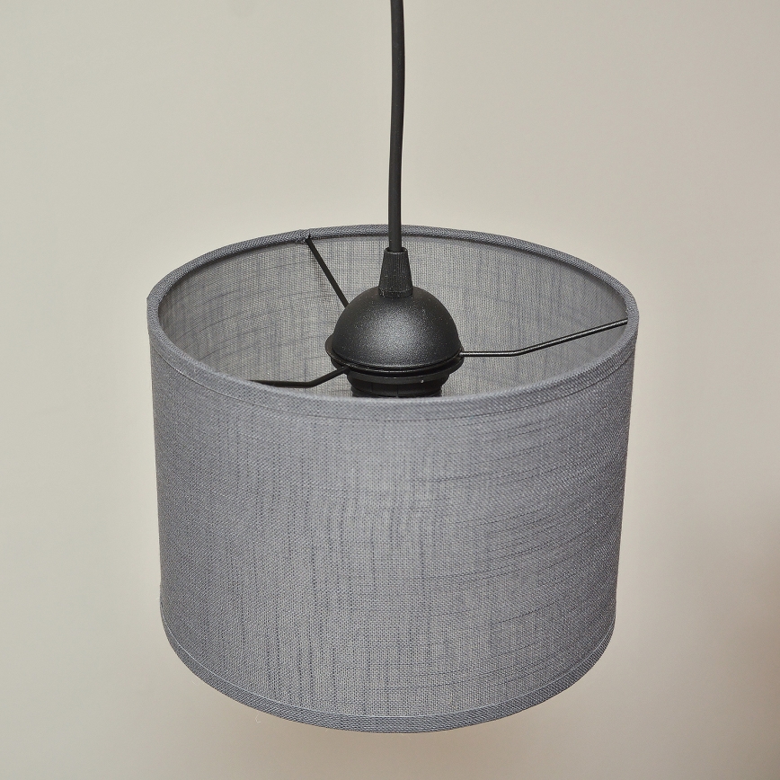 Lustre em cabo ALBA 2xE27/15W/230V cinzento