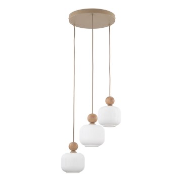 Lustre em cabo BALLO 3xE14/10W/230V bege