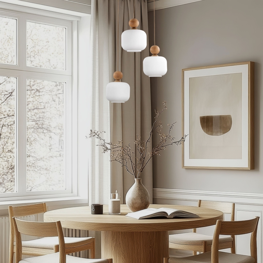 Lustre em cabo BALLO 3xE14/10W/230V bege
