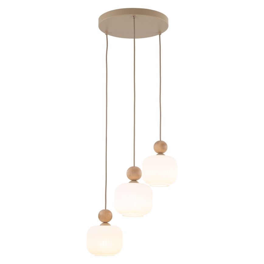 Lustre em cabo BALLO 3xE14/10W/230V bege