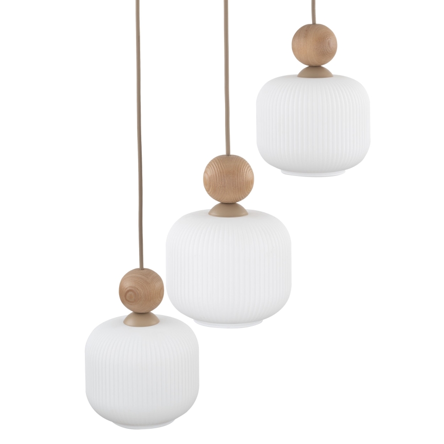 Lustre em cabo BALLO 3xE14/10W/230V bege