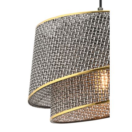Lustre em cabo BARETTE 1xE27/60W/230V cinzento/dourado