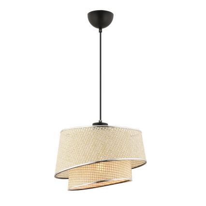 Lustre em cabo BARETTE 1xE27/60W/230V creme/cromado brilhante