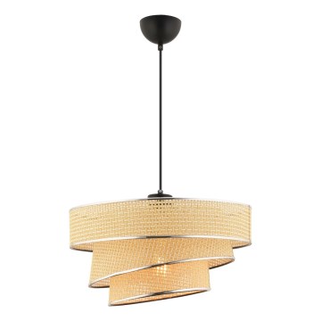 Lustre em cabo COUPER 1xE27/60W/230V bege/cromo brilhante