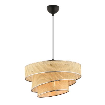 Lustre em cabo COUPER 1xE27/60W/230V bege/cromo brilhante