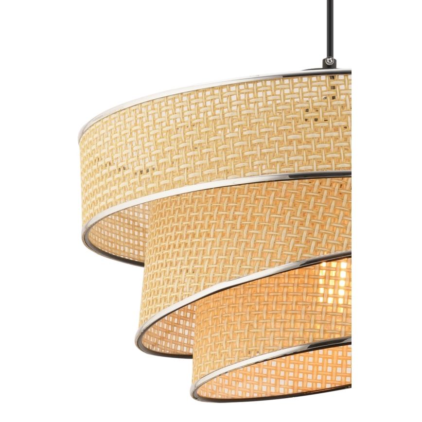 Lustre em cabo COUPER 1xE27/60W/230V bege/cromo brilhante