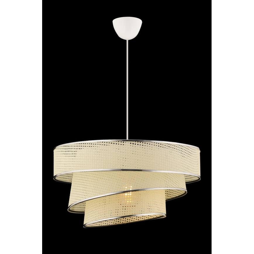 Lustre em cabo COUPER 1xE27/60W/230V branco/cromado brilhante