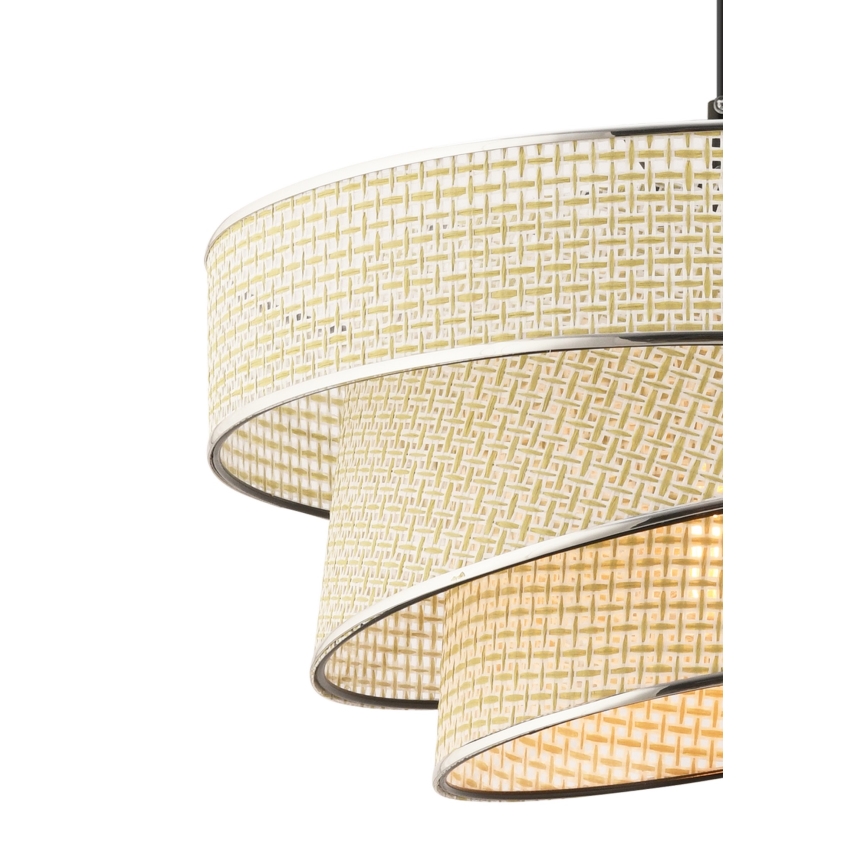 Lustre em cabo COUPER 1xE27/60W/230V creme/cromado brilhante