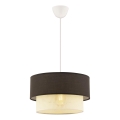 Lustre em cabo ECHO 1xE27/60W/230V castanho/creme