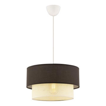 Lustre em cabo ECHO 1xE27/60W/230V castanho/creme