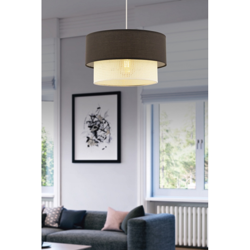 Lustre em cabo ECHO 1xE27/60W/230V castanho/creme