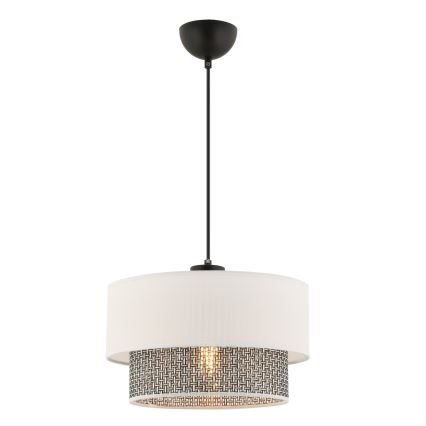 Lustre em cabo ECHO 1xE27/60W/230V creme/cinzento