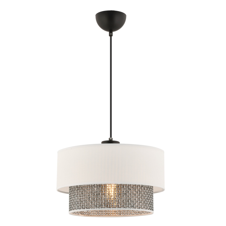 Lustre em cabo ECHO 1xE27/60W/230V creme/cinzento