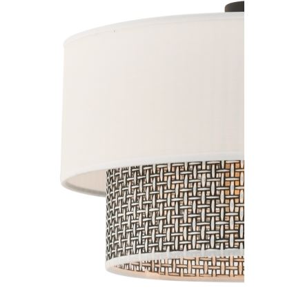 Lustre em cabo ECHO 1xE27/60W/230V creme/cinzento