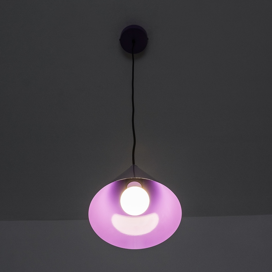Lustre em cabo ETNA 1xE27/15W/230V Ø 18,5 cm roxo