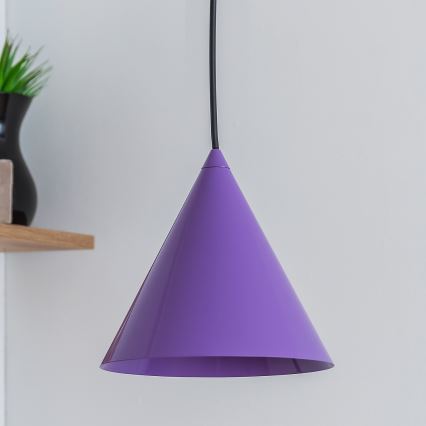 Lustre em cabo ETNA 1xE27/15W/230V Ø 18,5 cm roxo