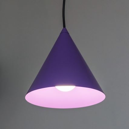 Lustre em cabo ETNA 1xE27/15W/230V Ø 18,5 cm roxo