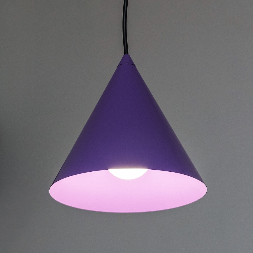Lustre em cabo ETNA 1xE27/15W/230V Ø 18,5 cm roxo