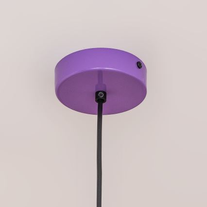 Lustre em cabo ETNA 1xE27/15W/230V Ø 18,5 cm roxo