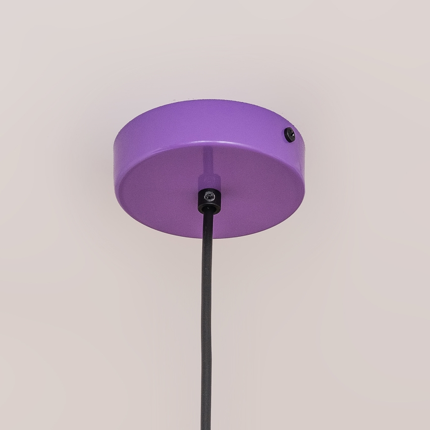 Lustre em cabo ETNA 1xE27/15W/230V Ø 18,5 cm roxo