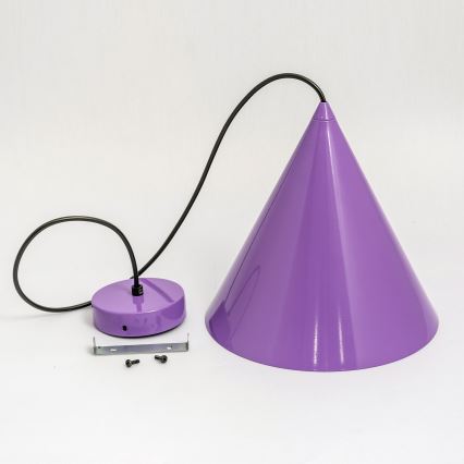 Lustre em cabo ETNA 1xE27/15W/230V Ø 18,5 cm roxo