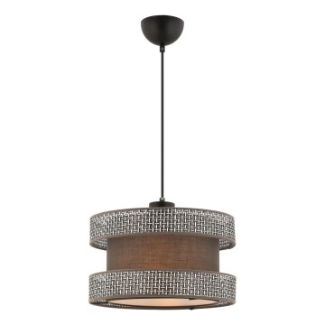 Lustre em cabo HALO 1xE27/60W/230V castanho/cinzento