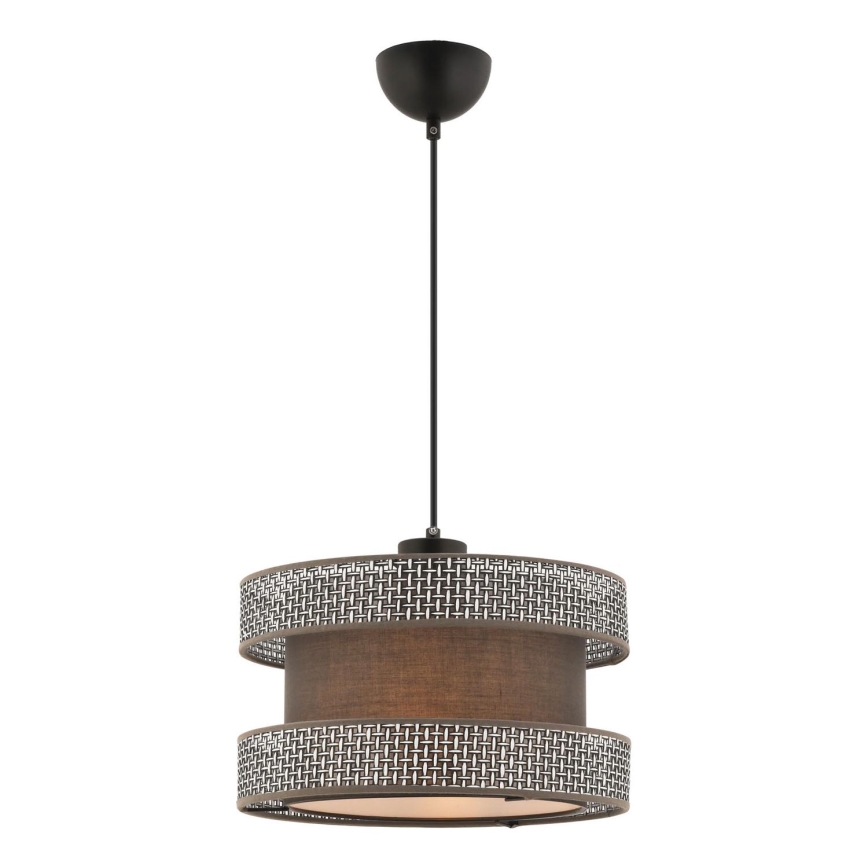 Lustre em cabo HALO 1xE27/60W/230V castanho/cinzento