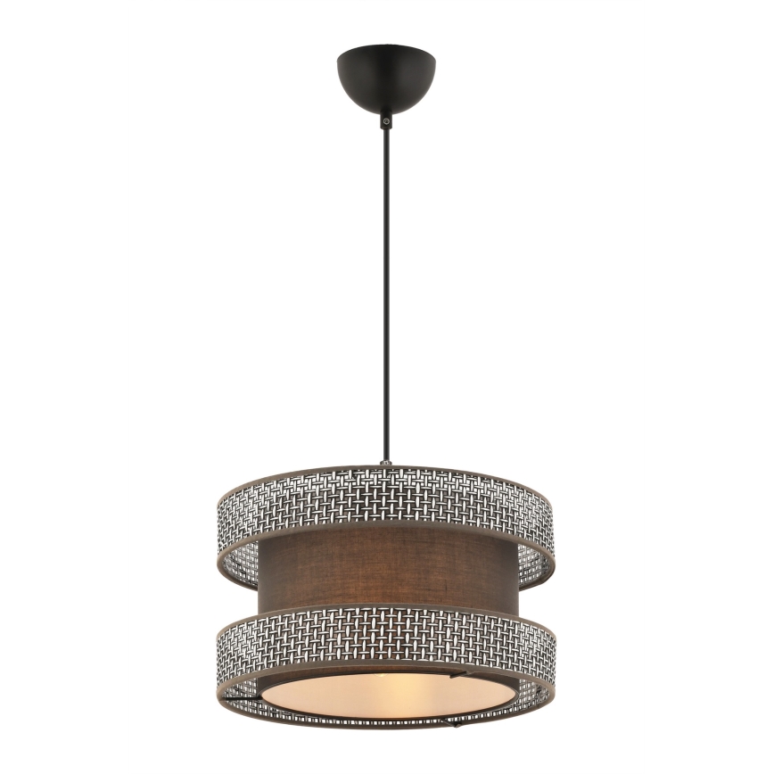Lustre em cabo HALO 1xE27/60W/230V castanho/cinzento