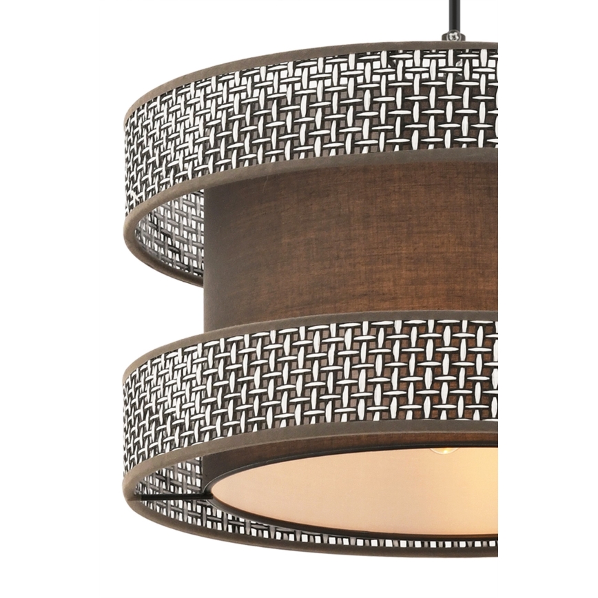 Lustre em cabo HALO 1xE27/60W/230V castanho/cinzento