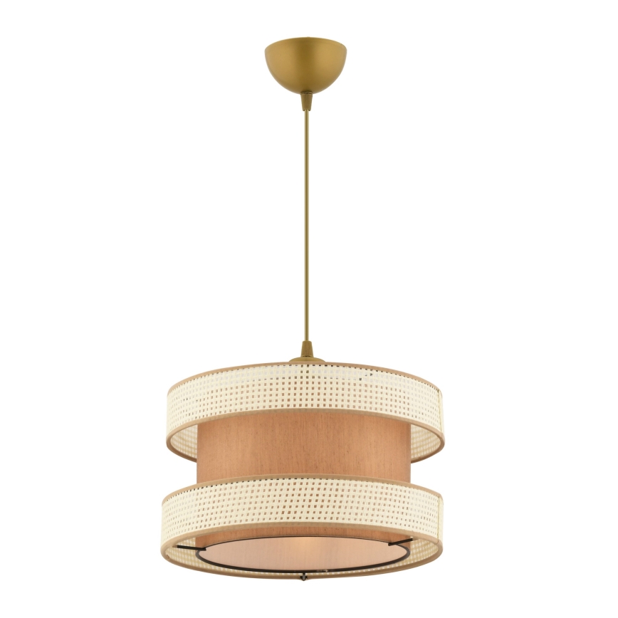Lustre em cabo HALO 1xE27/60W/230V castanho/creme