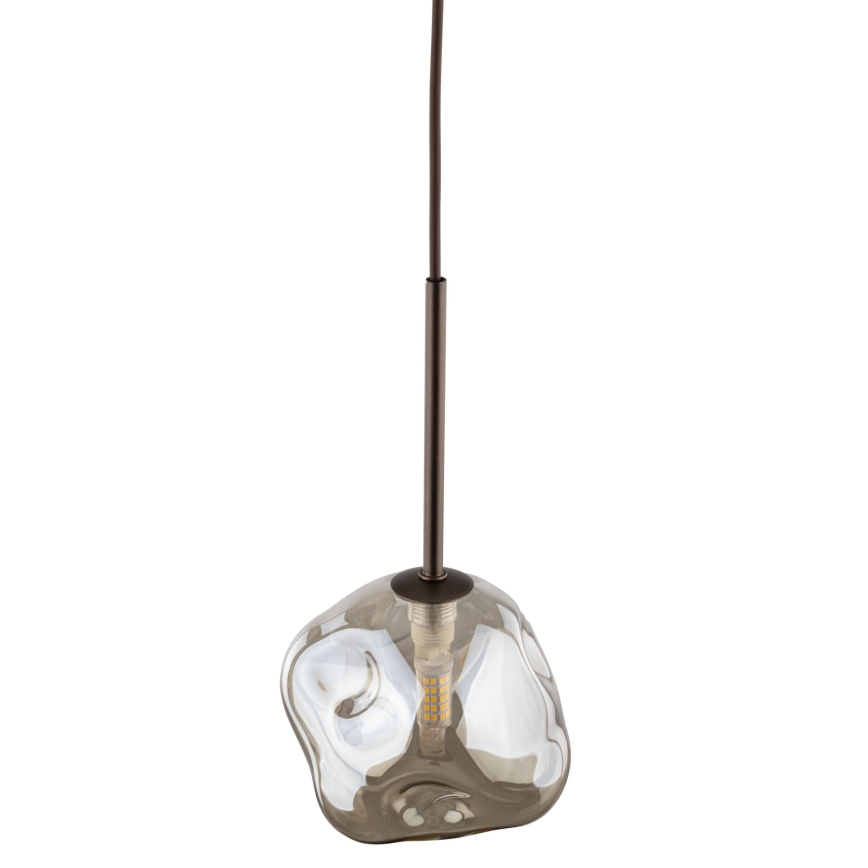 Lustre em cabo LAVA 1xG9/8W/230V bronze/bege fumê