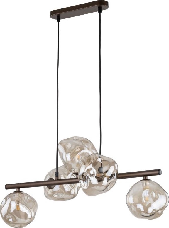 Lustre em cabo LAVA 5xG9/8W/230V bronze/bege fumado