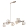 Lustre em cabo LAVA 9xG9/8W/230V bege/fumê bege