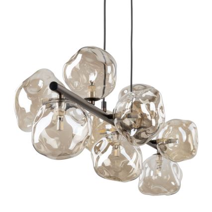 Lustre em cabo LAVA 9xG9/8W/230V bronze/bege fumê