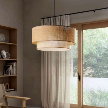 Lustre em cabo NATURA 1xE27/40W/230V castanho